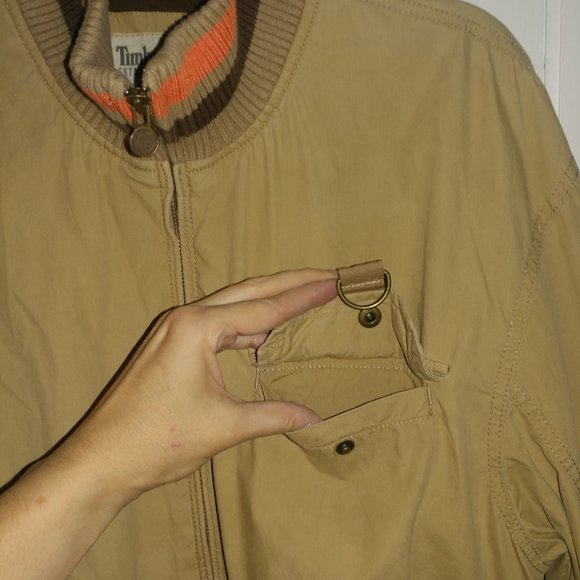 Timberland: Tan Relaxed Fit Standard Industrial Outdoors Jacket - Men's Size Med - Picture 4 of 16